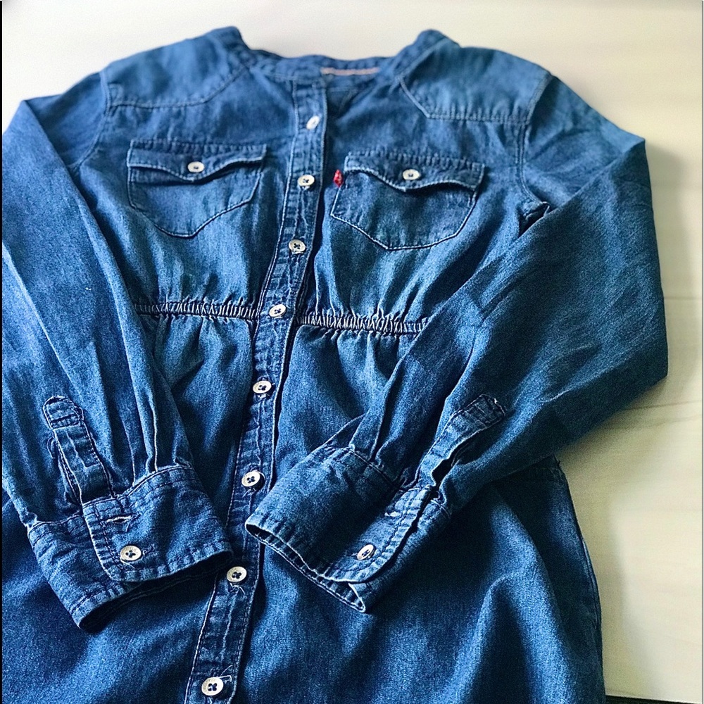 Levi’s Blue Long Sleeved Denim Dress